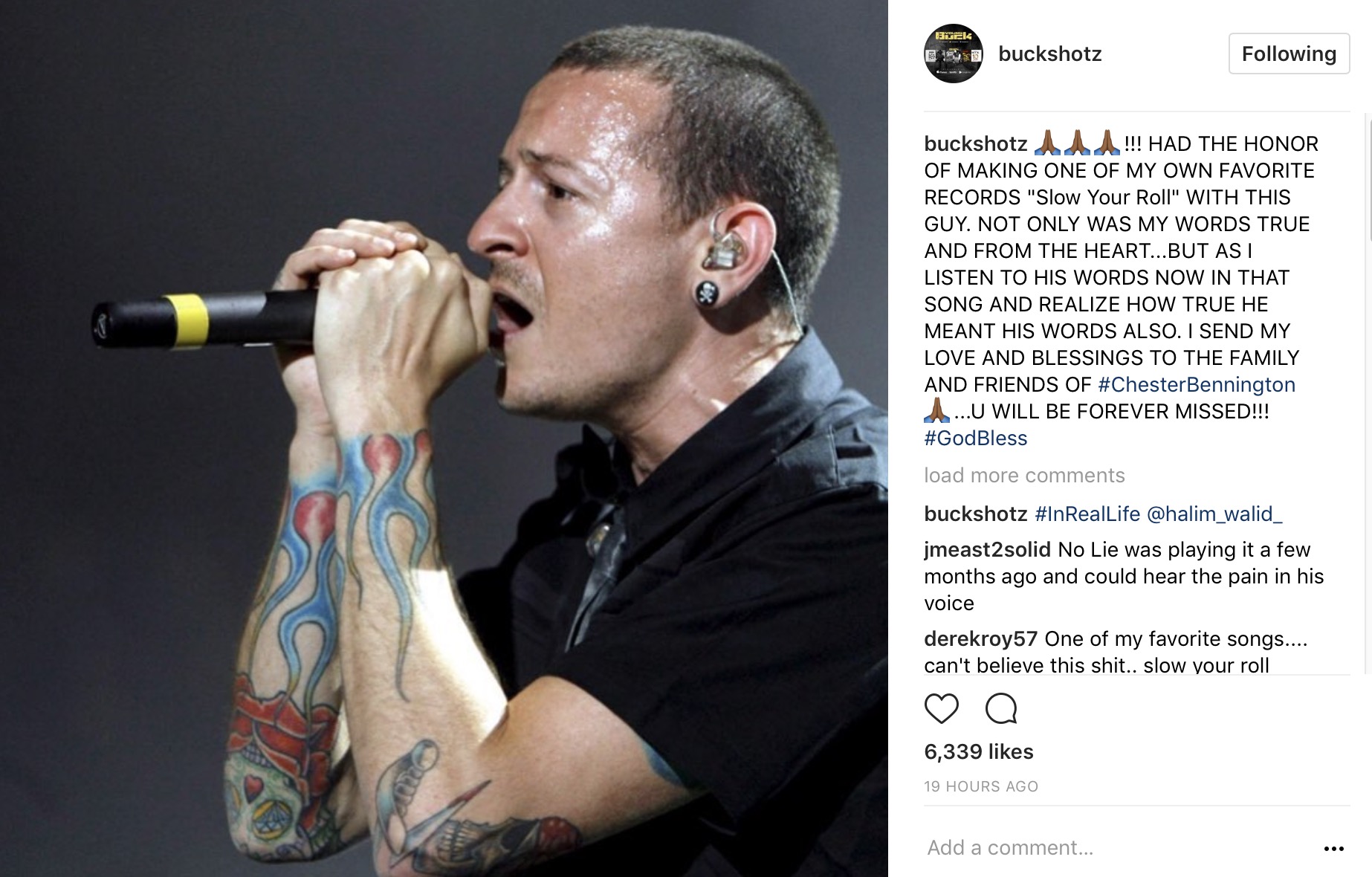 Young Buck Pens Heartfelt R.I.P. Note On Linkin Park's Chester Bennington: 